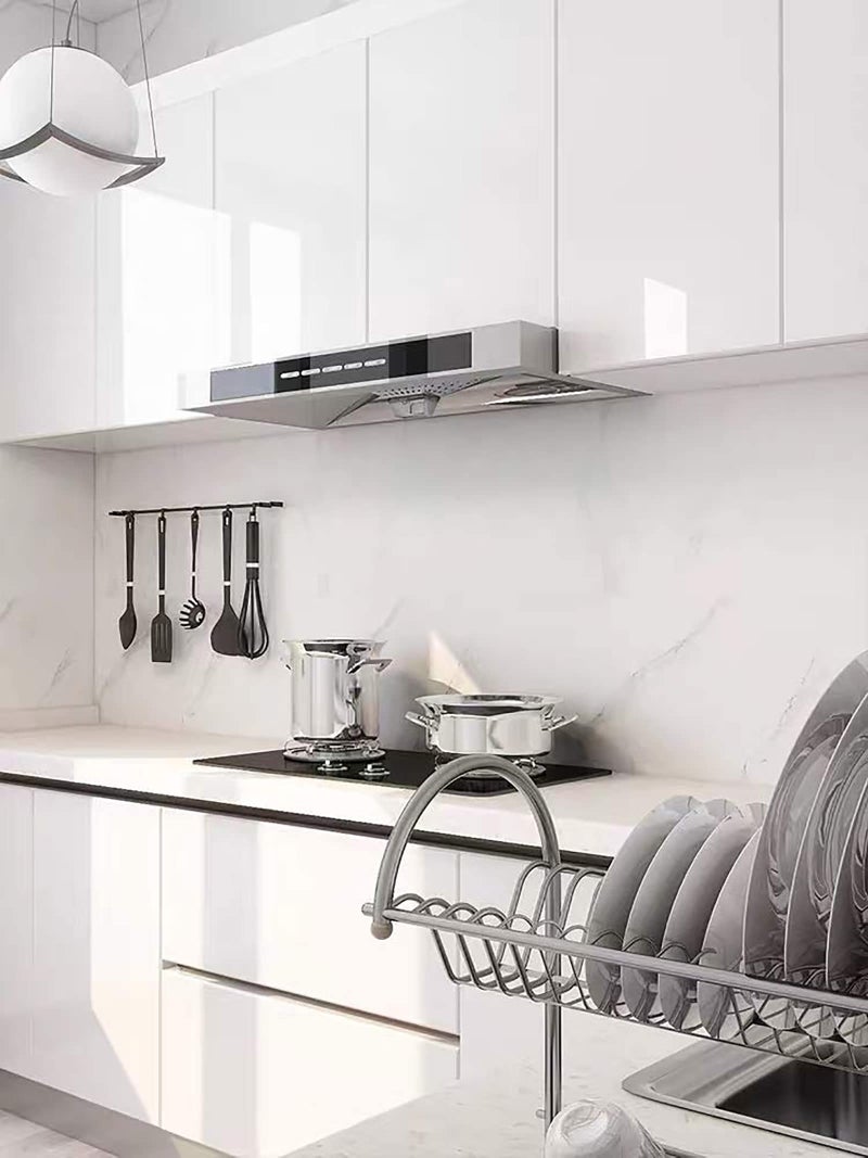 Toduso Contact Paper Glossy White for Countertops Removable Contact Paper White Peel and Stick Wallpaper Waterproof Easy to Clean Vinyl Roll Decorative Kitchen Cabinet Table Closet 15.8''Ã—118.1'' - Image 5